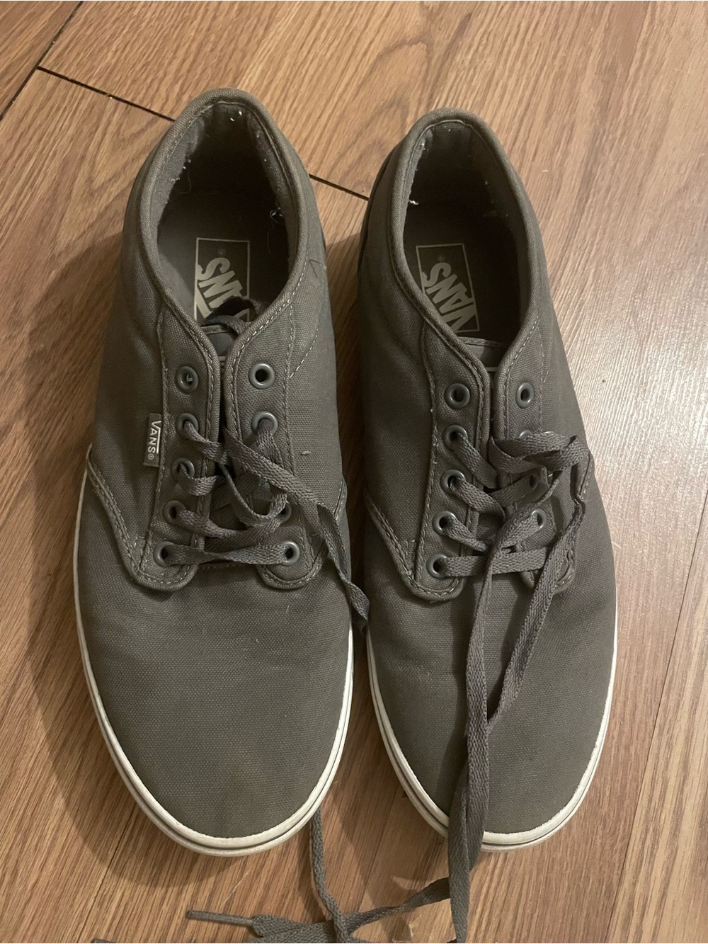 Vans Men's Low-Top Canvas Sneakers in Charcoal